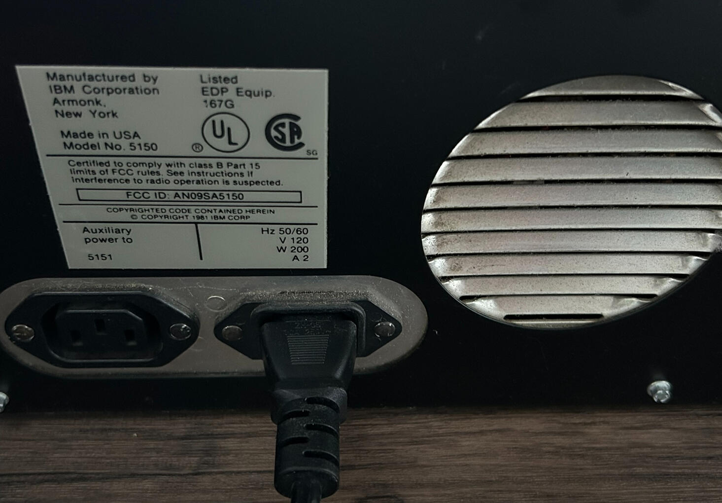 IBM 5150 (rear)
